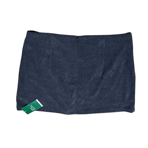 Halara High Waisted Corduroy Casual Skirt with Shorts Sz Large Gray Invisible Zi - Picture 2 of 7